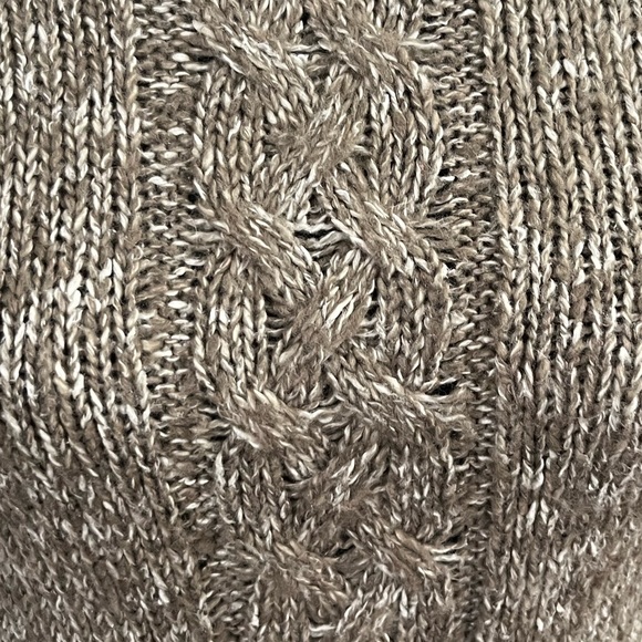 Knit Crew Neck Sweater - Heathered Dark Oatmeal - Small - Picture 7 of 8